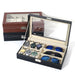 Leather 6 Watch and 3 Eye Glasses Jewelry Box X1495