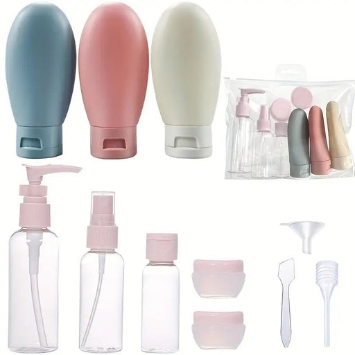 Refillable Travel Bottles Set Package Cosmetics Bottles Plastic Pressing Spray Bottle Makeup Tools X1500