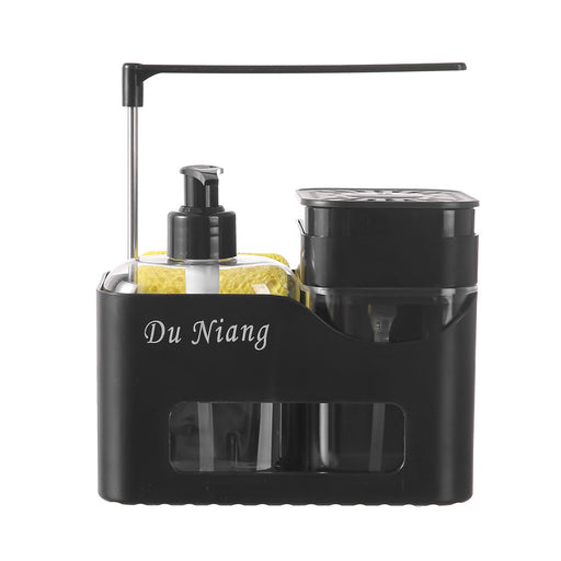 Kitchen Soap Dispenser Set with Dishwashing Liquid and Hand Soap Detergent, Sponge Holder X1503