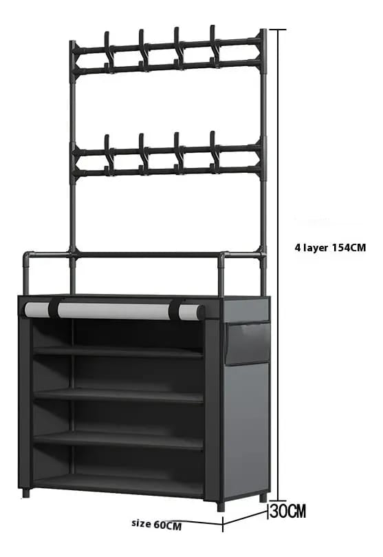 Shoes and Hat Organiser 5 Racks With Cover No. 6026B  X1505