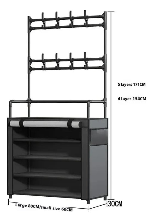 Shoes and Hat Organiser 5 Racks With Cover No. 6026B  X1505