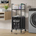 Laundry Basket With Over Rack and Wheels No. YX9142 X1507