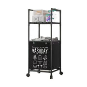 Laundry Basket With Over Rack and Wheels No. YX9142 X1507