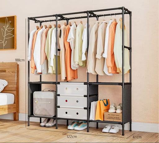 Modern Wardrobe Closet Cloth Organiser Size: 122x41x170cm Model 8103  X1510