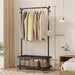 Single Metal Cloth Rack With Basket X1513
