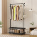 Single Metal Cloth Rack With Basket X1513