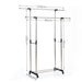 Laundry Cloth Metal Double Pole Stand Rack No. 8016  X1515