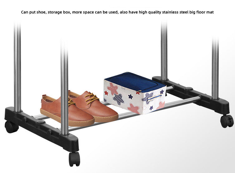Laundry Cloth Metal Double Pole Stand Rack No. 8016  X1515