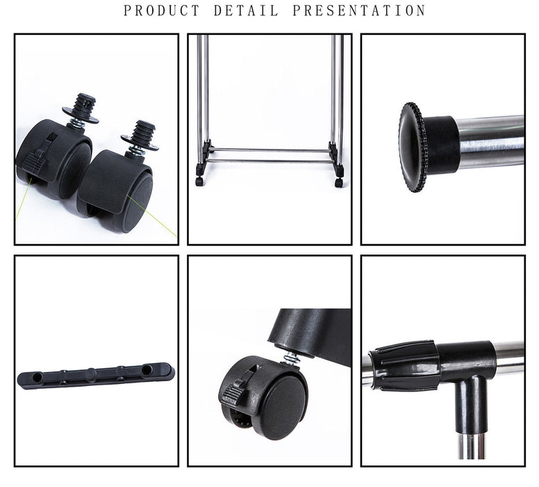 Laundry Cloth Metal Double Pole Stand Rack No. 8016  X1515