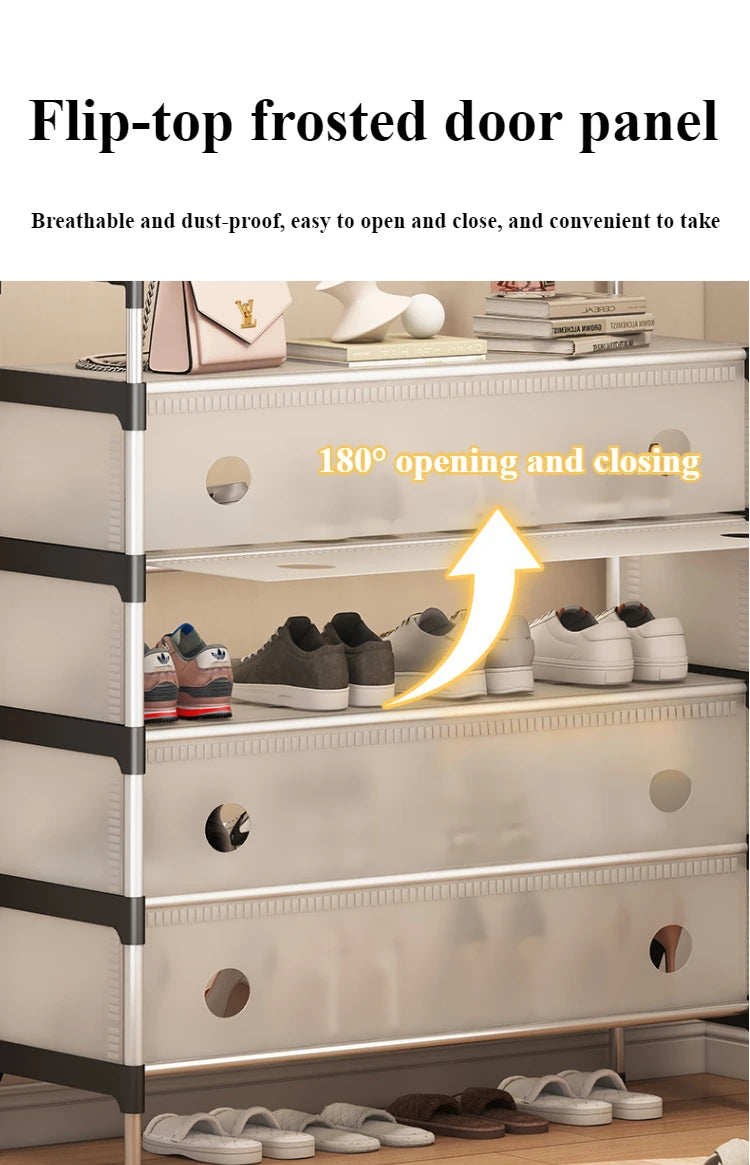 4 Tiers Coat and Shoe Rack Organiser with Dust Cover No. DX6205B  X1516