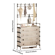 4 Tiers Coat and Shoe Rack Organiser with Dust Cover No. DX6205B  X1516