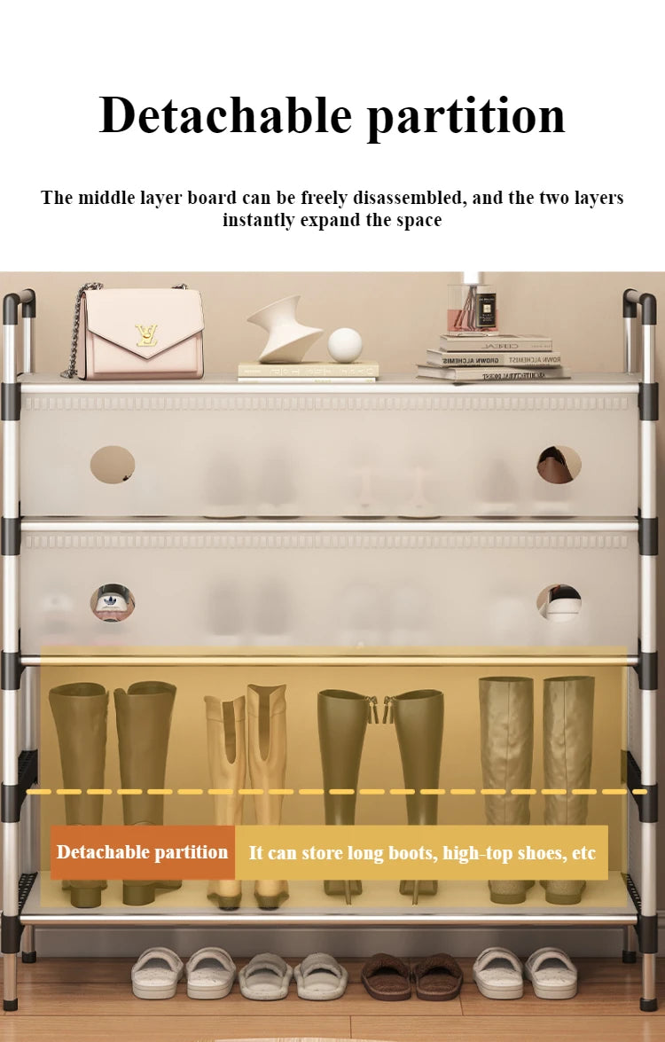 4 Tiers Coat and Shoe Rack Organiser with Dust Cover No. DX6205B  X1516