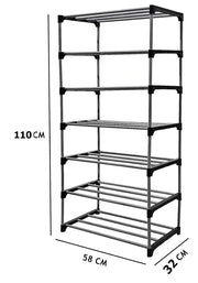 21 Pair Shoe Rack Organiser - 7 Shoe Shelf - No. NDL6076 X1517