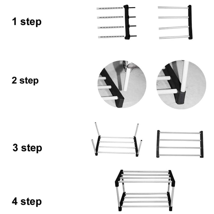 21 Pair Shoe Rack Organiser - 7 Shoe Shelf - No. NDL6076 X1517
