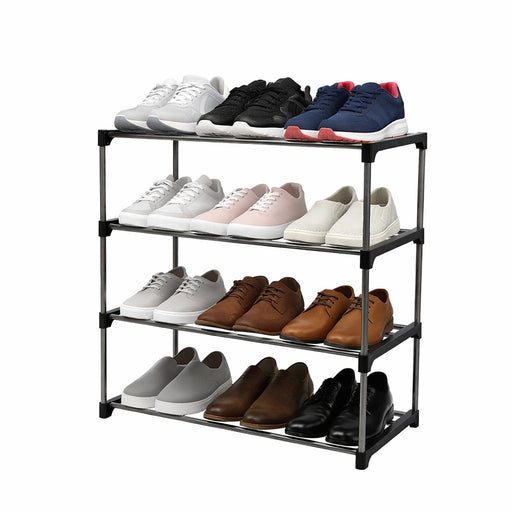12 Pair Shoe Rack Organiser - 4 Shoe Shelf - No. NDL6054  X1518