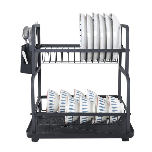 Black Metal 2 Layers Dish Rack No. WL-FX16  X1522