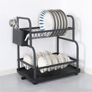 Black Metal 2 Layers Dish Rack No. WL-FX16  X1522