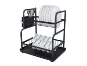 Black Metal 2 Layers Dish Rack No. WL-FX16  X1522