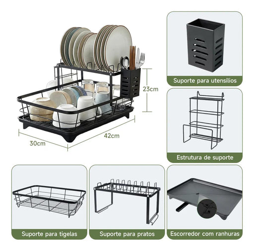 Black Metal Dish Rack No. WL-ZD201  X1523