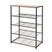 Entryway 3 layers Shoe Shelf Stand Organiser with Wood Surface X1533