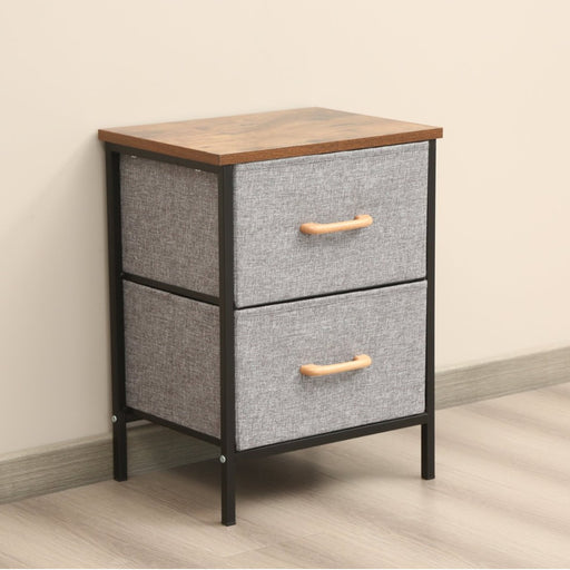 Nightstand Small Dresser with Removable 2 Fabric Drawer Box No. YP-801  X1535