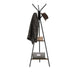 Coat Rack Freestanding Hanger Stand, Hall Tree with 2 Shelves X1538