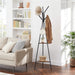 Coat Rack Freestanding Hanger Stand, Hall Tree with 2 Shelves X1538