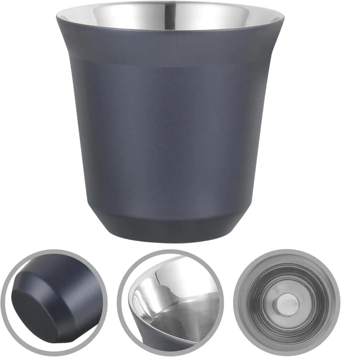 160 ML Double Wall Stainless Steel Coffee Thermal Insulated Cup 1 pc X1539