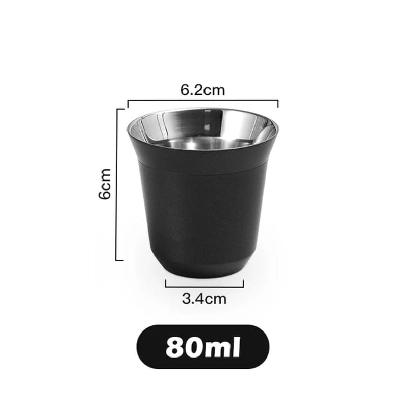 80 ML Double Wall Stainless Steel Espresso Thermal Insulated Cup 1 pc X1540