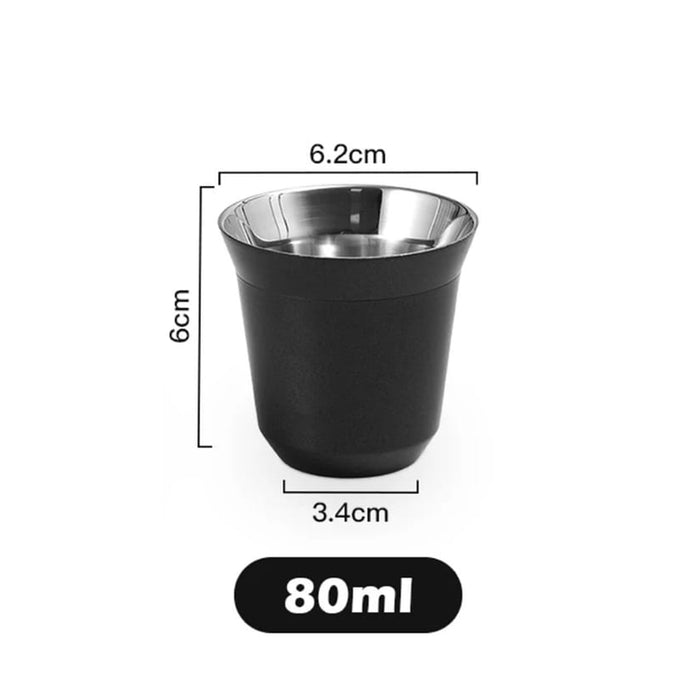 80 ML Double Wall Stainless Steel Espresso Thermal Insulated Cup 1 pc X1540