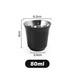 80 ML Double Wall Stainless Steel Espresso Thermal Insulated Cup 1 pc X1540