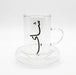 100ml Tea Cups Double Wall Cup and Saucer 6pcs Set X1545