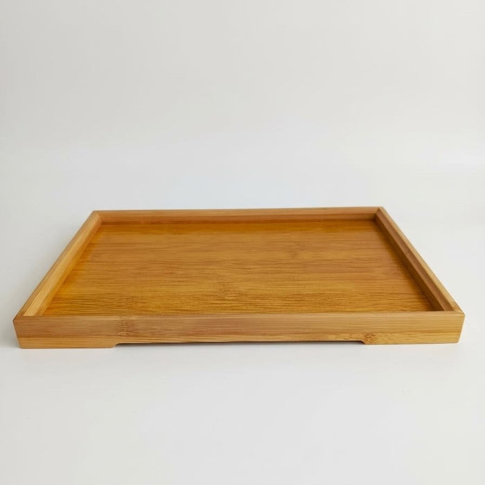6pcs Double Wall Glass Shot or Tea Cups With Wood Saucer and Wood Tray Set  X1546