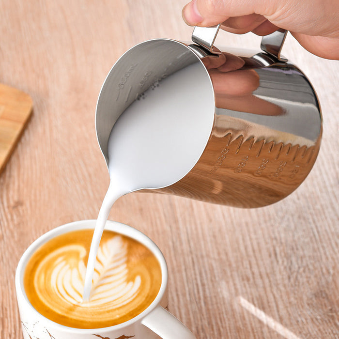 350ml Stainless Steel Graduated Milk Frothing Pitcher Jug X1571