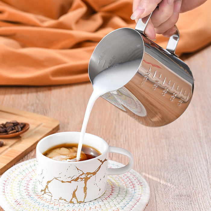 550ml Stainless Steel Graduated Milk Frothing Pitcher Jug X1572