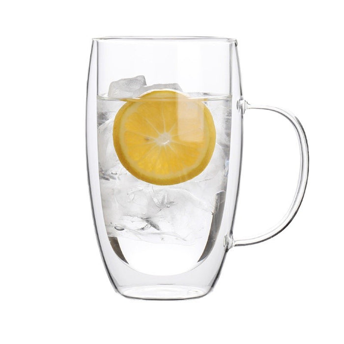 Double Wall Glass Mug 450ml  X1581