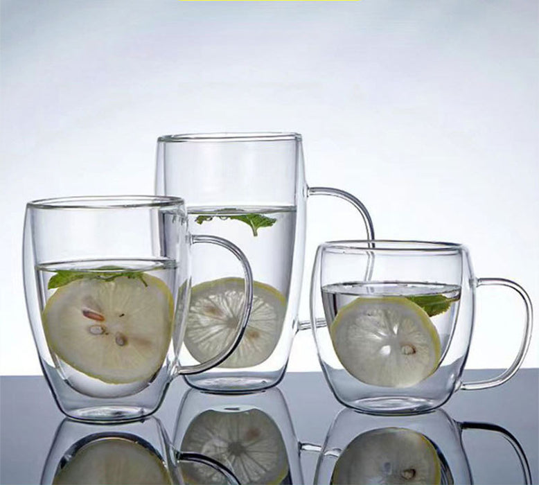 Double Wall Glass Mug 450ml  X1581