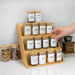 12pcs Glass Spice Jar Set with 3-Tier Bamboo Rack X1584
