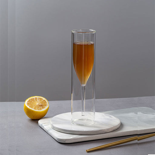110ml Double-Wall Stemmed Glass Cup X1587