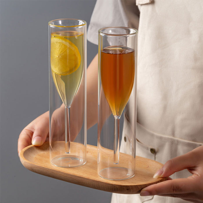 110ml Double-Wall Stemmed Glass Cup X1587