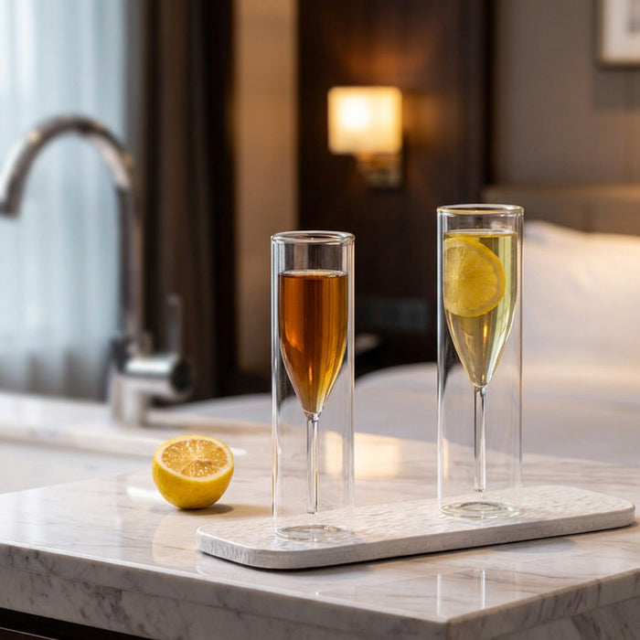 110ml Double-Wall Stemmed Glass Cup X1587