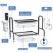 2-Tier Black Metal Drying Dish Rack with Utensil Holder WL-FG266 X1589