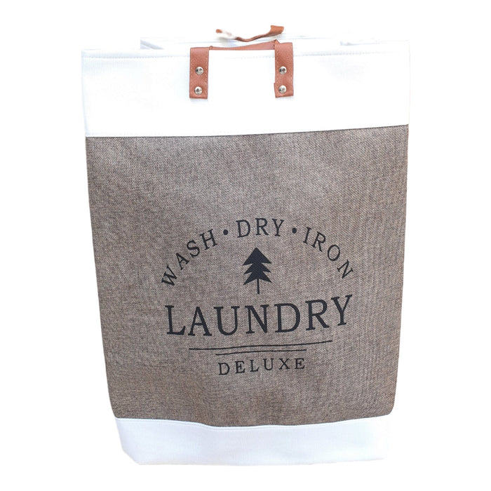 LAUNDRY BAG HEAVY WITH LEATHER HANDLE  X421