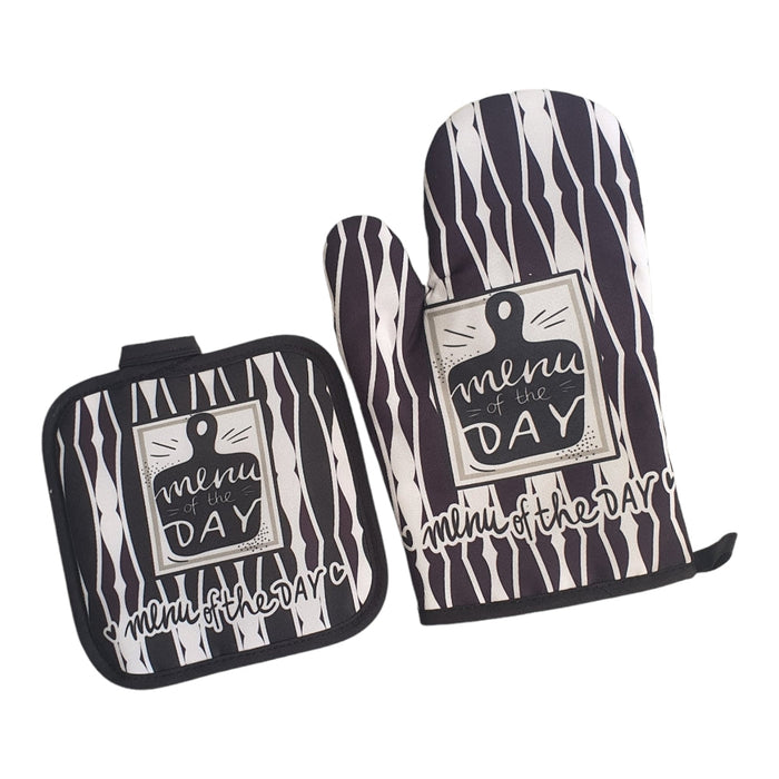 2PCS SET OVEN MITT AND POT HOLDER X423