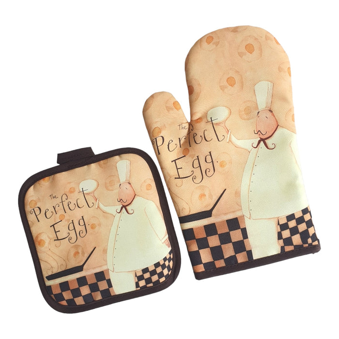 2PCS SET OVEN MITT AND POT HOLDER X424