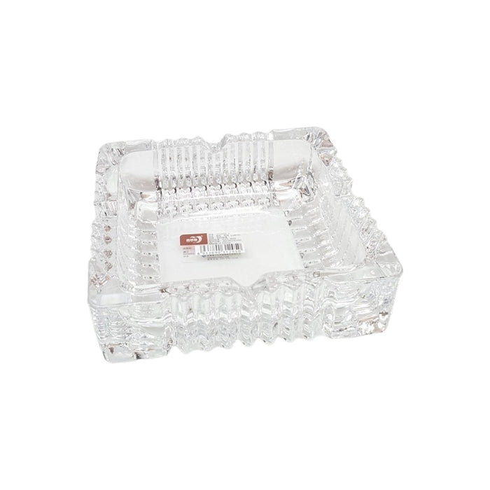 SQUARE GLASS ASHTRAY  X473