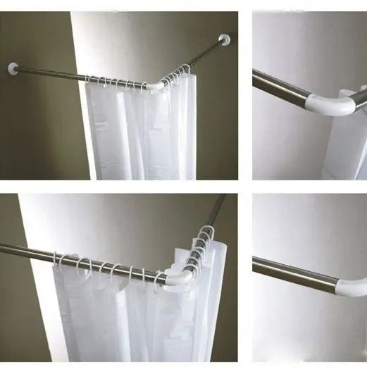 U SHAPE CORNER SHOWER ROD STAINLESS X536