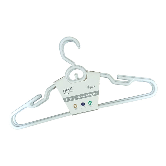 PLASTIC BIG CLOTH HANGER 4PCS  X545