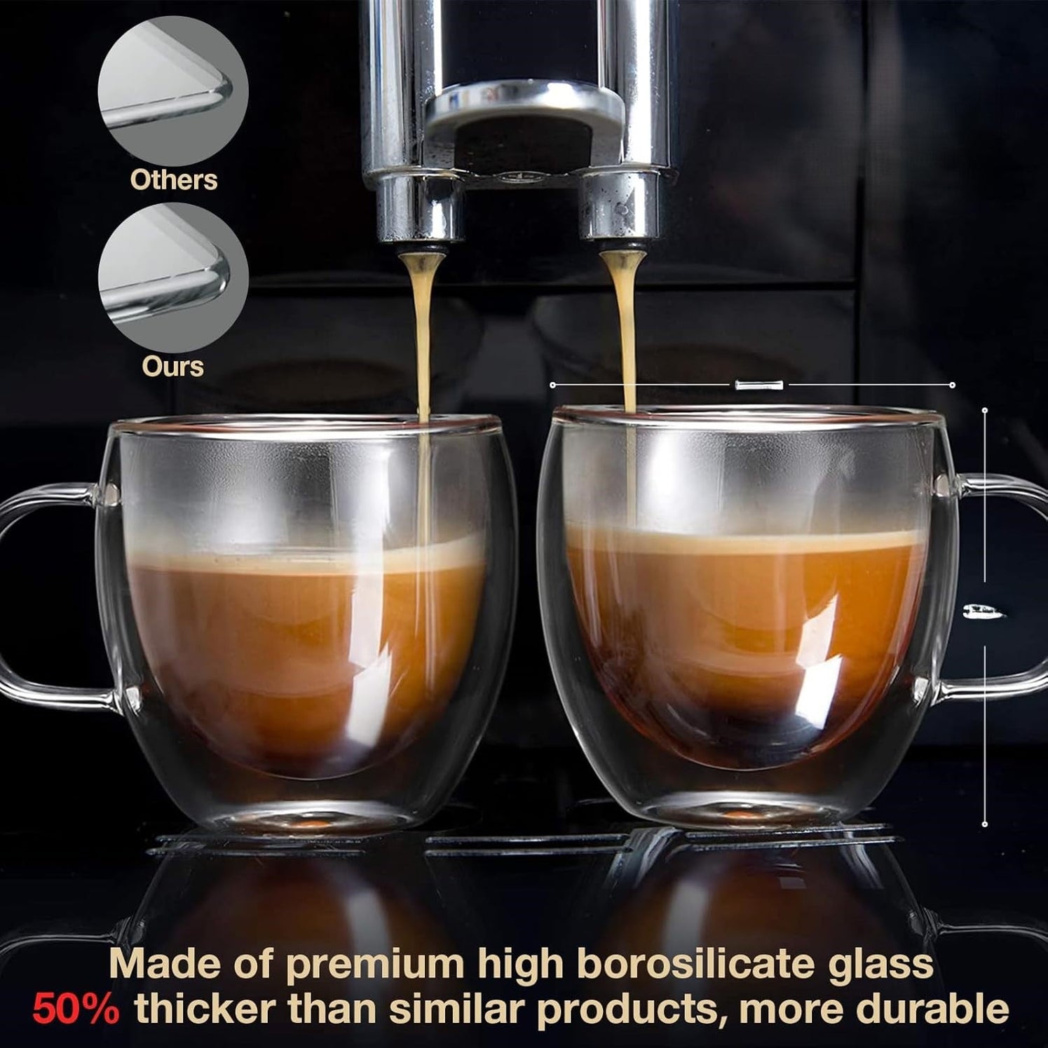 Douro Double Wall Glass Small 250ml 2 Piece in Clear