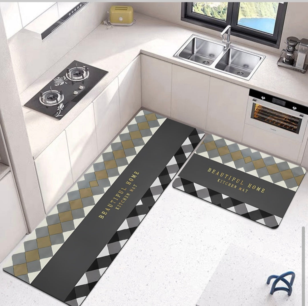 Wide 2PCS Kitchen Mat Set 120*45 + 75*45cm X770 — Dear Home